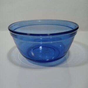 Anchor Hocking 1.5 Qt Blue Glass Mixing Bowl 1057